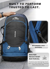 ALPHA 50 L  Water Resistant Daypack Bag for Cycling, trekking - Skyblue