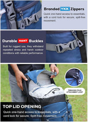 Peakpro 75 L Backpack featuring with Laptop Compartment & with Shoe Compartment – Blue