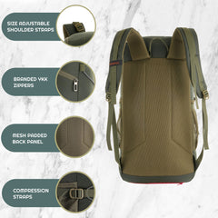 STEALTH 40L  Backpack for Men and Women,with Rain Cover & Shoe Compartment-Huntergreen