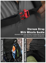 FUSION X 50 L internal frame Bag with Rain Cover and Shoe Compartment - Black