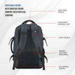 TPB02 - 25L Laptop Backpack with USB Charging Port for Men & Women - Grey