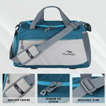 TMPB01 - 40L Duffle Bag, Travel Weekender Bag for men & women with Shoe Compartment, Water-Resistant - English Blue