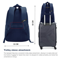 TPB05 35L Laptop Backpack-Navy blue
