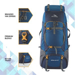 Aerolink 60 L Backpack with Lightweight Build & Water-Resistant Fabric - Blue