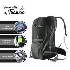 BLAZE 55 L Travel Backpack Daypack  for Camping Hiking Trekking -Black