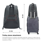 TPB05 - 35L Office & Travel Bag with 16-Inch Padded Laptop Compartment, USB Charging Port - Grey