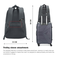 TPB05 - 35L  Office & Travel Bag with 16-Inch Padded Laptop Compartment, USB Charging Port - Grey(clearance sale)