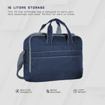 TMPB03 - Messenger Shoulder Bag with 16-inch Laptop Compartment |Durable Office and College Bag - Navy Blue