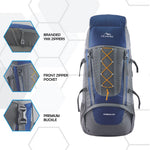 Omega 60 L Backpack with Lightweight Build & with Ergonomic Shoulder Straps- Navyblue