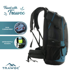 ALPHA 50 L Water Resistant Daypack Bag for Cycling, trekking - Skyblue (Refurbished)