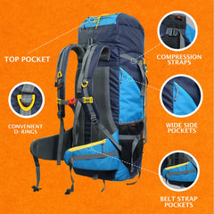 CLIFFHIKER-65 Rucksack - Skyblue (Clearance Sale)