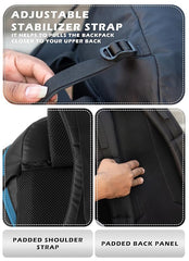 ALPHA 50 L  Water Resistant Daypack Bag for Cycling, trekking - Skyblue