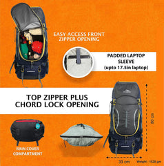 CLIFFHIKER-65 Rucksack - Grey