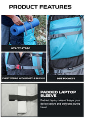 Peakpro 75 L Backpack featuring with Laptop Compartment & with Shoe Compartment – Shamrock