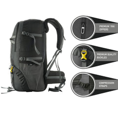 BLAZE 55 L Travel Backpack Daypack  for Camping Hiking Trekking -Black