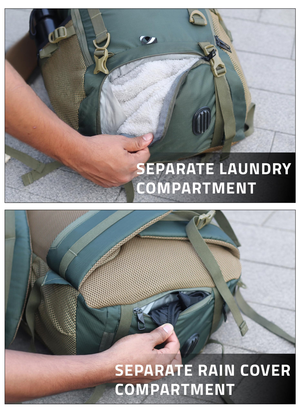 VANGUARD 40 L Laptop Bag with Rain Cover & Shoe Compartment - Olive Green