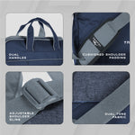 TMPB03 - Messenger Shoulder Bag with 16-inch Laptop Compartment |Durable Office and College Bag - Navy Blue