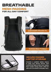 STEALTH 40L Backpack for Men and Women,with Rain Cover & Shoe Compartment - Black