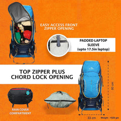 CLIFFHIKER-65 Rucksack - Skyblue (Clearance Sale)