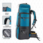 Stonex 60 L Backpack with Ergonomic Shoulder Straps & Lightweight Build, for men & women - Sky Blue