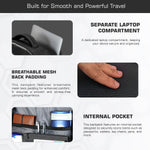 TPB03 - 30L office & Travel Bag with 16-Inch Laptop Compartment, Suitcase-Style Opening, USB Charging - Black