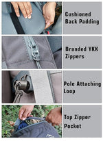 Thunderstorm 90L Rucksack for Men & Women with Shoe Compartment & Water-Resistant Fabric - Grey