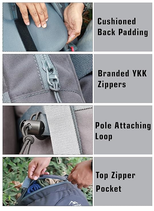 Thunderstorm 90L Rucksack for Men & Women with Shoe Compartment & Water-Resistant Fabric - Grey