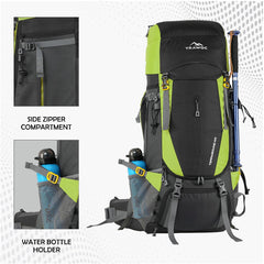 Terrabound 60 L Rucksack featuring  Shoe Compartment & Durable Zippers – Green(clearance sale)