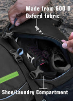 FUSION X 50 L internal frame Bag with Rain Cover and Shoe Compartment - Black