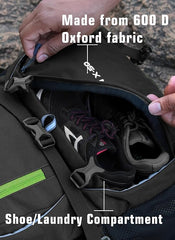 FUSION X 50 L internal frame Bag with Rain Cover and Shoe Compartment-Black