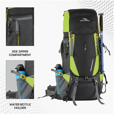 Terrabound 60 L Rucksack featuring  Shoe Compartment & Durable Zippers – Green