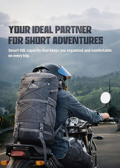 STEALTH 40L Backpack for Men and Women,with Rain Cover & Shoe Compartment - Grey