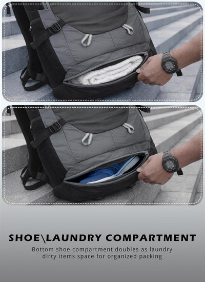 ALPHA 50 L  Water Resistant Daypack Bag for Cycling, trekking - Grey