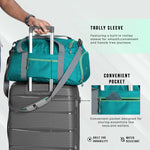 TMPB01 -  40L Duffle Bag, Travel Weekender Bag for men & women with Shoe Compartment, Water-Resistant -Shamrock