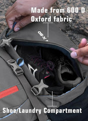 FUSION X 50 L internal frame Bag with Rain Cover and Shoe Compartment - Grey