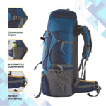 Aerolink 60 L Backpack with Lightweight Build & Water-Resistant Fabric - Blue