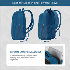 TPB05 - 35L  Office & Travel Bag with 16-Inch Padded Laptop Compartment, USB Charging Port - Englishblue