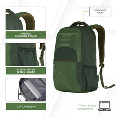 Carriz CPB03 25L Laptop Backpack-Green