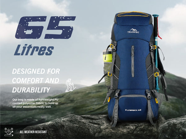 65 litre hiking backpack Trawoc Travel Backpack (65Ltr) | With Shoe Compartment