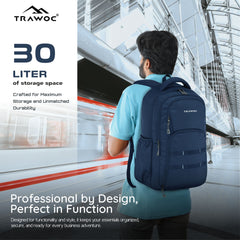 TPB05 35L Laptop Backpack-Navy blue