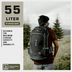 ALPHA 50 L  Water Resistant Daypack Bag for Cycling, trekking - Grey