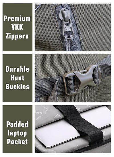 FUSION X 50 L internal frame Bag with Rain Cover and Shoe Compartment-Olivegreen