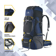 Aerolink 60 L Backpack with Lightweight Build & Water-Resistant Fabric - Black