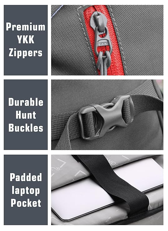 FUSION X 50 L internal frame Bag with Rain Cover and Shoe Compartment - Grey