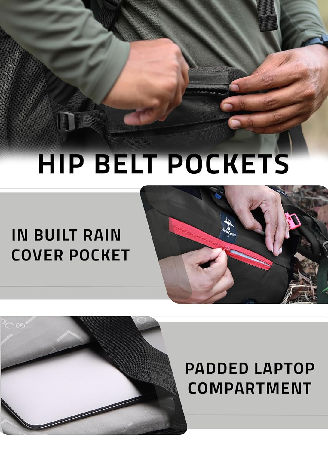 EXPEDITION 80L Rucksack with shoe compartment & Rain Cover