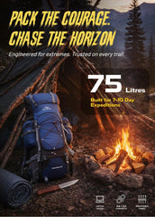 Peakpro 75 L Backpack featuring with Laptop Compartment & with Shoe Compartment – Blue