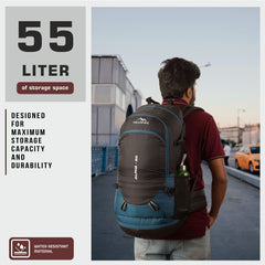 ALPHA 50 L Water Resistant Daypack Bag for Cycling, trekking - Skyblue (Refurbished)