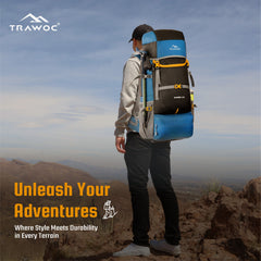 EMBER 60 L Travel Backpack Hiking Trekking Bag  for Men & Women-Englishblue