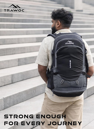 ALPHA 50 L  Water Resistant Daypack Bag for Cycling, trekking - Grey