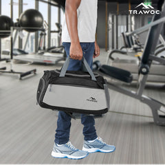TMPB01 - 40L Duffle Bag, Travel Weekender Bag for men & women with Shoe Compartment, Water-Resistant - Black